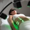 Client receiving green laser lipo on the stomach at BM Aesthetics Richmond